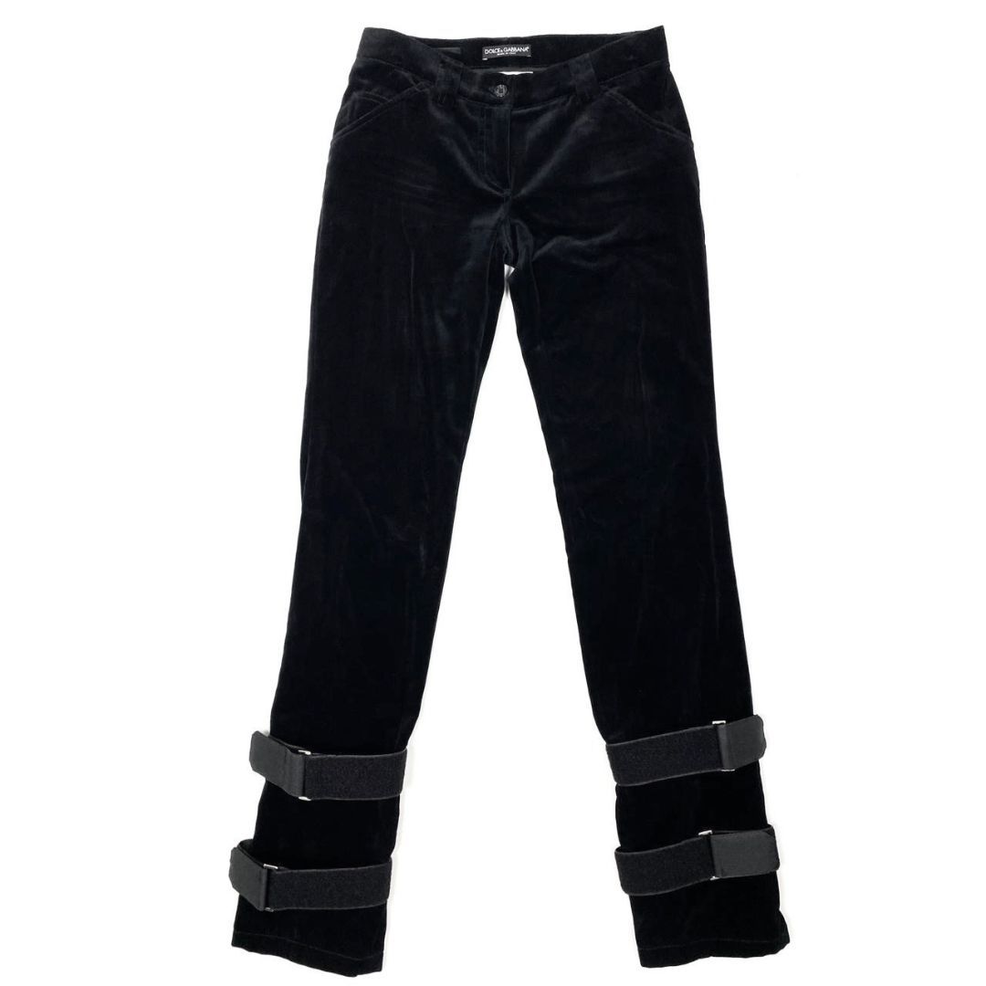 DOLCE & GABBANA F/W 2003 VELVET BONDAGE PANTS by DOLCE & GABBANA in size IT 38 from TROUSERS category