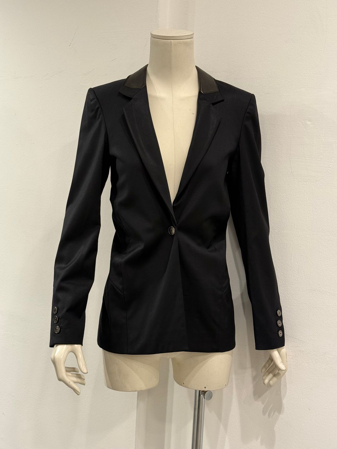 2003 Christian Dior by Galliano leather collar blazer by CHRISTIAN DIOR in size FR 40 from COATS & JACKETS category