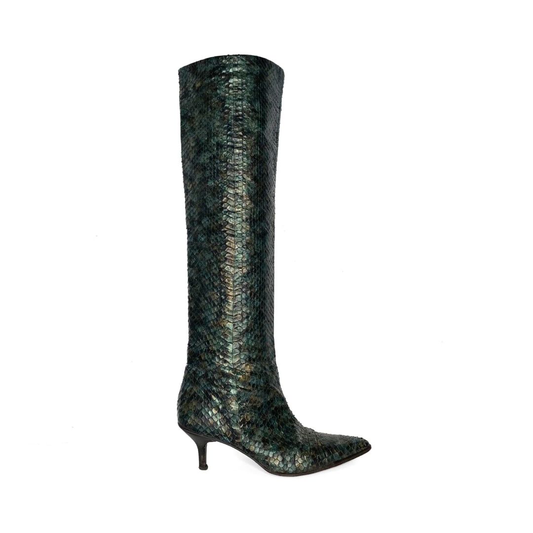 Gucci 1997 Python Knee High Boots (40) by GUCCI in size EU 40 from SHOES category