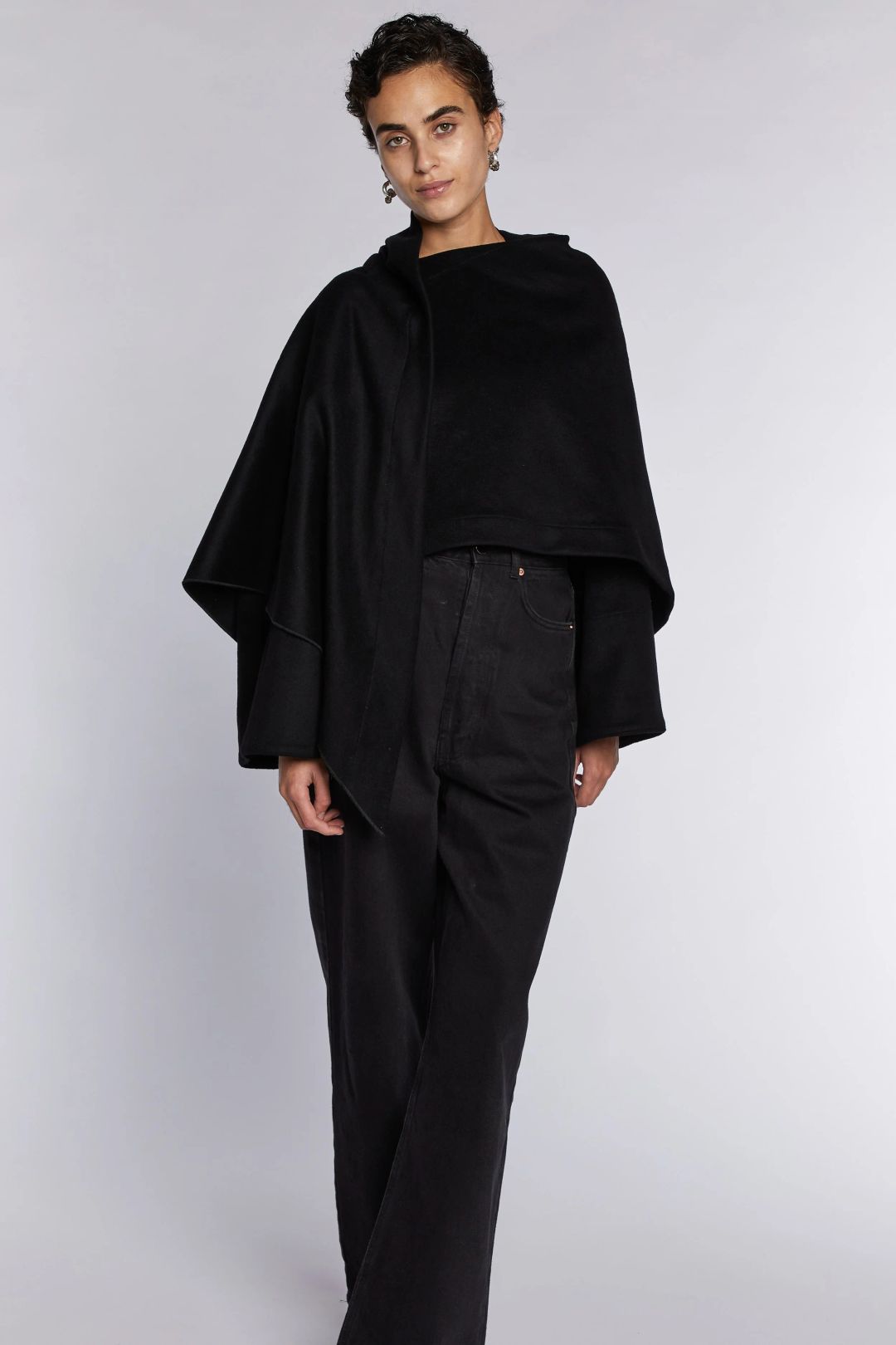 Alaïa Black Shawl Jacket A/W 83 by Azzedine Alaïa in size FR 38 from COATS & JACKETS category