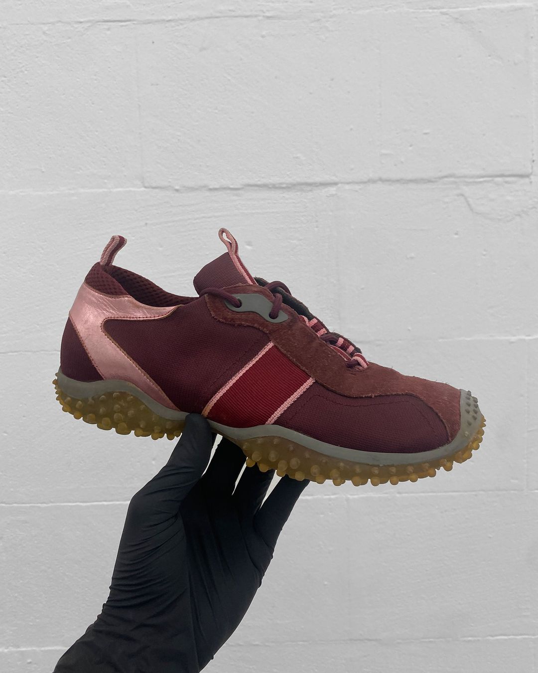 Miu Miu AW1999 Suede Textile Bubblesole Sneaker Purple by MIU MIU in size EU 38 from SHOES category