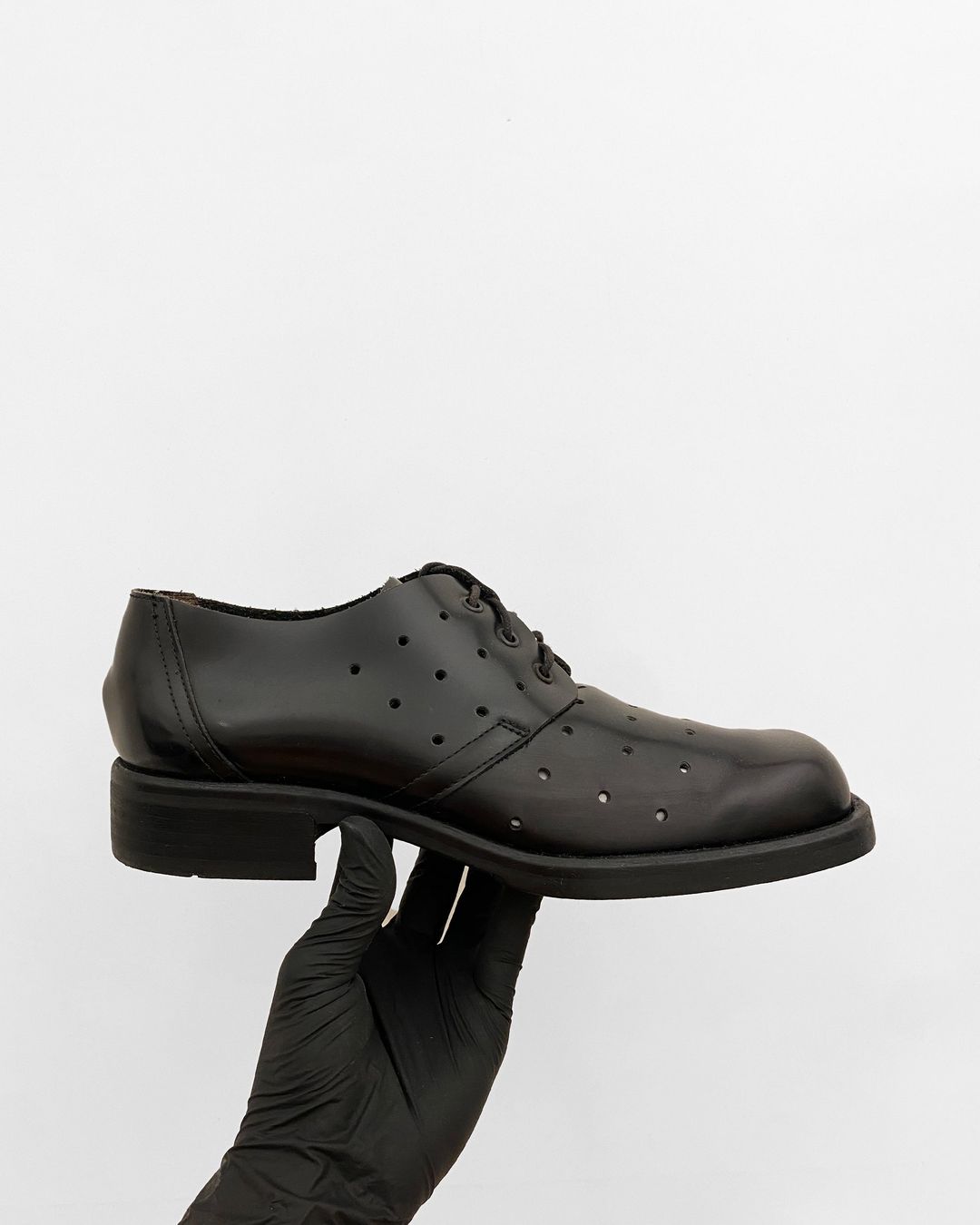 H.A.I.E. 2000s Studded Leather Derby Shoes Black by H.A.I.E. in size EU 42 from SHOES category
