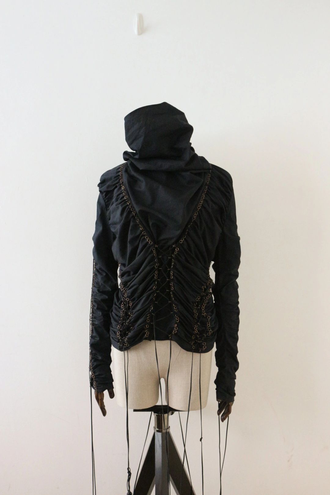 Alexander McQueen F/W02 'Supercalifragilistic' Cowl Neck Ruched Top by ALEXANDER MCQUEEN in size IT 42 from TOPS category
