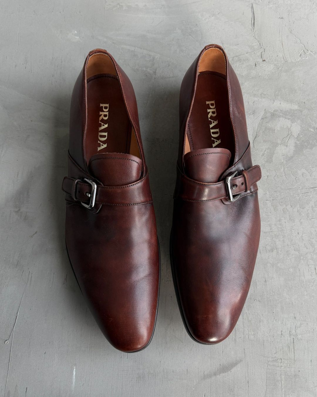 Prada Buckle Leather Derbys – UK 9 by PRADA in size EU 43 from SHOES category