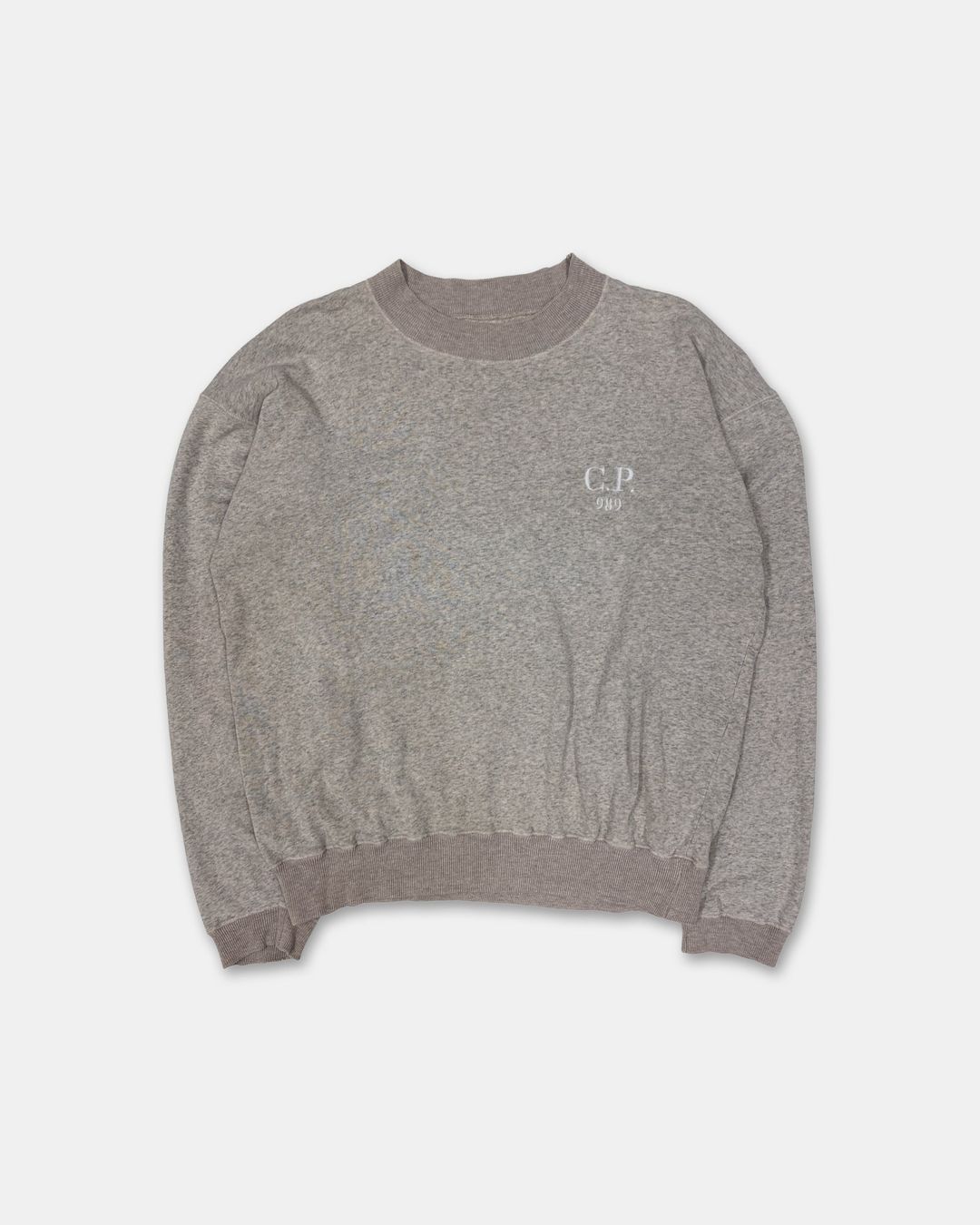 C.P. Company by Massimo Osti SS1989 Boxy Crewneck Mottled Light Grey by C.P. Company in size M from KNITWEAR category