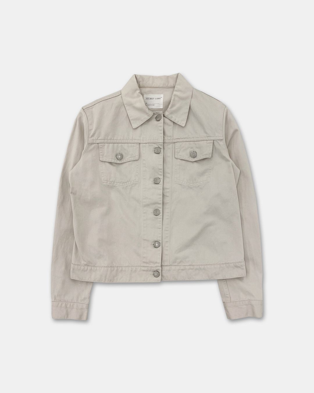 Helmut Lang 1998 Vintage Cotton Denim Jacket White by HELMUT LANG in size M from COATS & JACKETS category