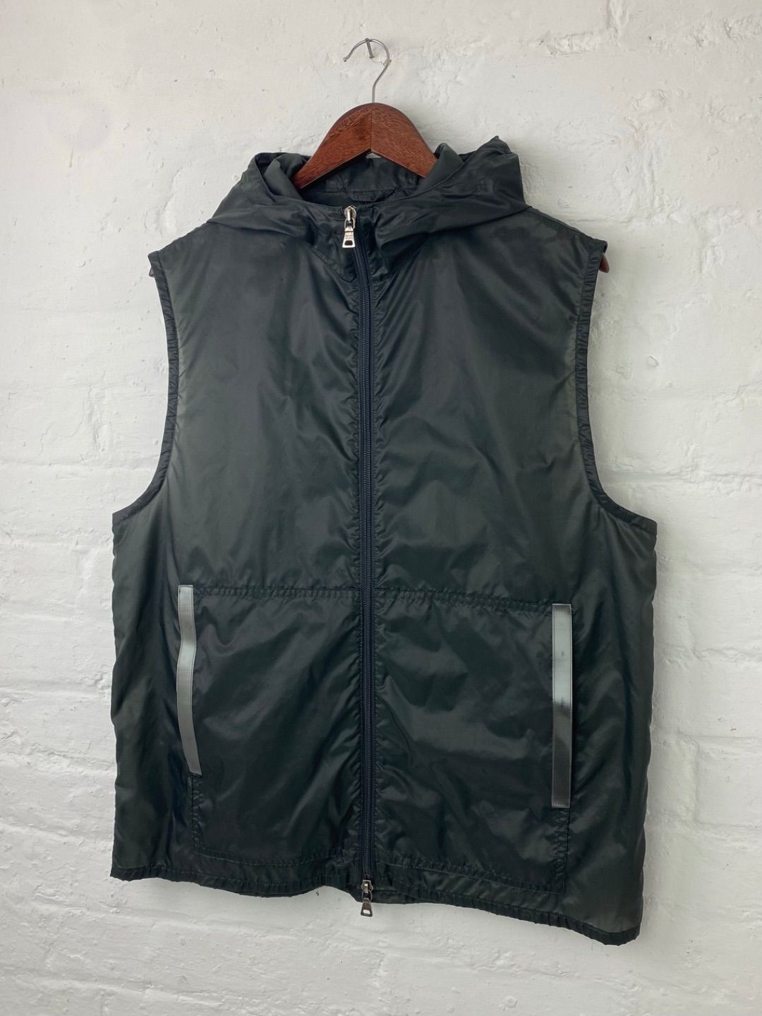 SS 99 Prada Sport Nylon Hooded Vest by PRADA in size IT 46 from COATS & JACKETS category