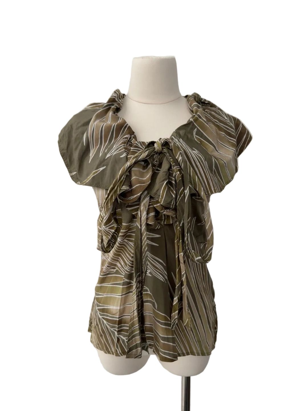 GUCCI BY ALESSANDRA FACCHINETTI S/S 2005 SILK RUFFLE TOP by GUCCI in size S from TOPS category