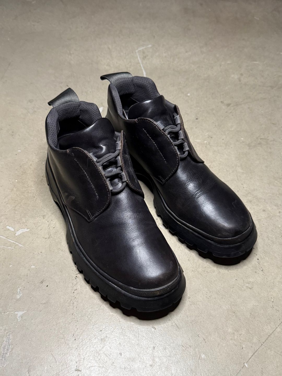 Prada Leather Vibram Derbies by PRADA in size EU 39 from SHOES category