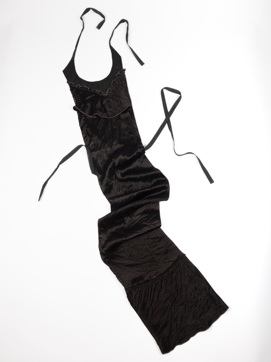 Artisanal Line 0 FW 2002–2003 Black Ruffled Apron by Maison Martin Margiela in size ONE SIZE from TOPS category