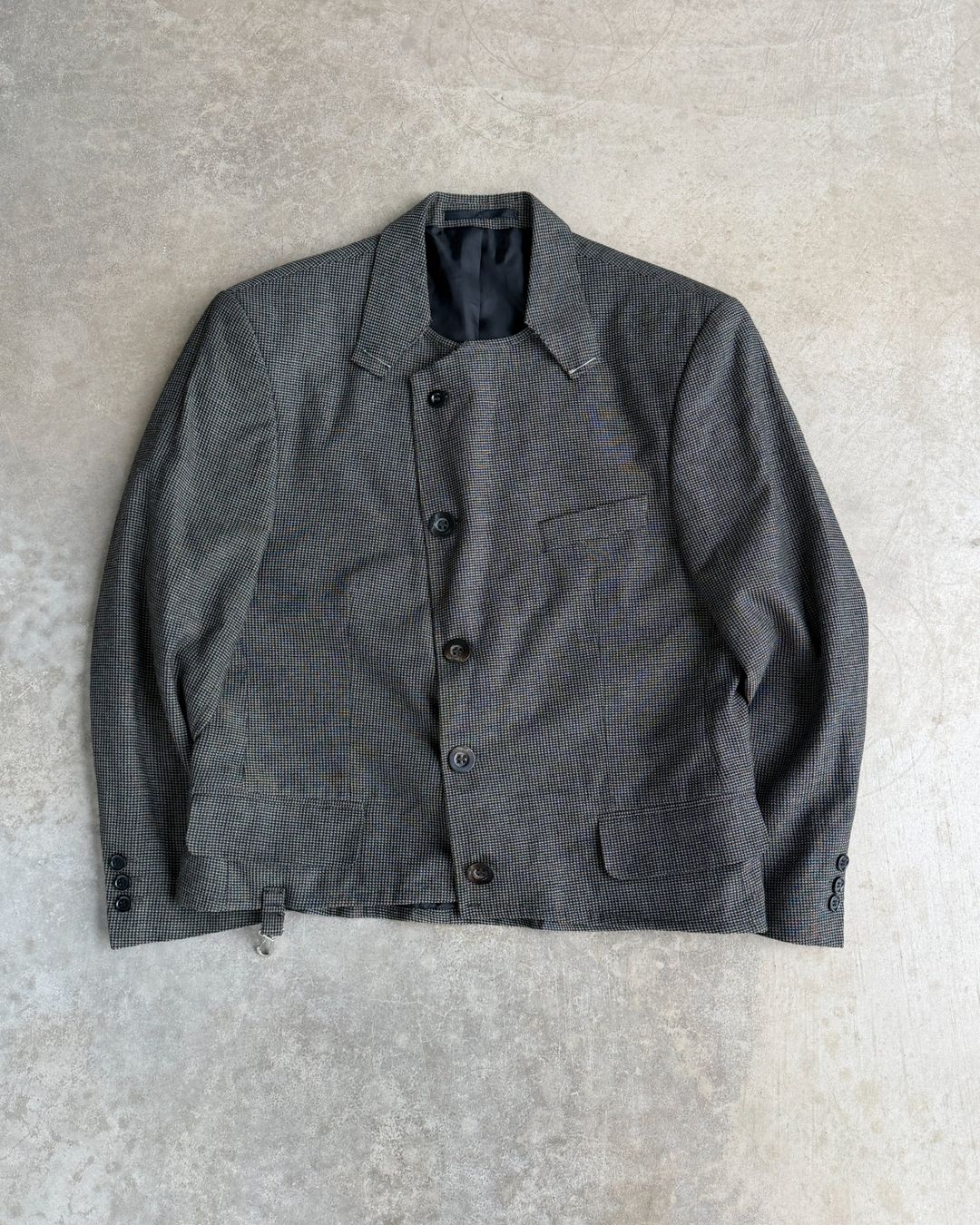 M Classic Altered Wool Jacket with Safety Pins – L by undefined in size L from COATS & JACKETS category