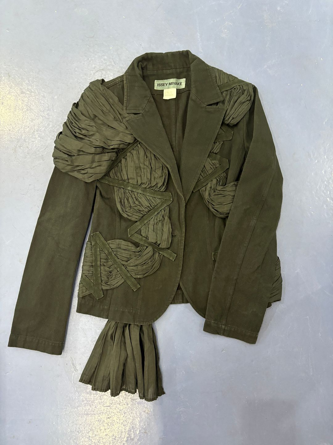 Mixed Material Jacket by ISSEY MIYAKE in size ONE SIZE from COATS & JACKETS category