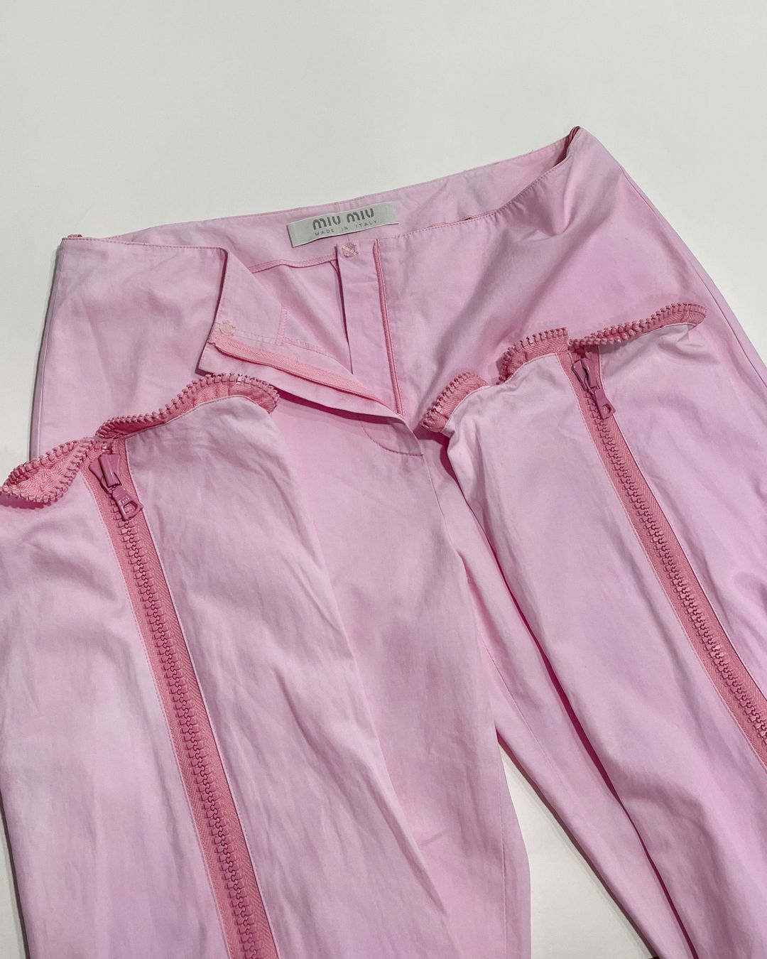 Miu Miu Spring 2000 Zipper Trousers by MIU MIU in size EU 44 from TROUSERS category
