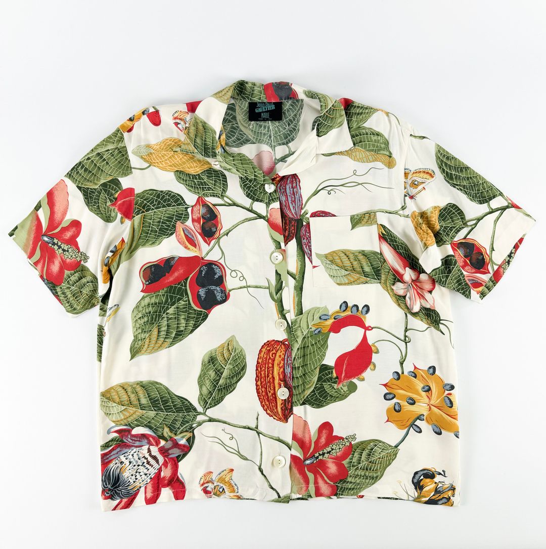 Jean Paul Gaultier Botanical Print Shirt SS1993 by JEAN PAUL GAULTIER in size XL from SHIRTS category