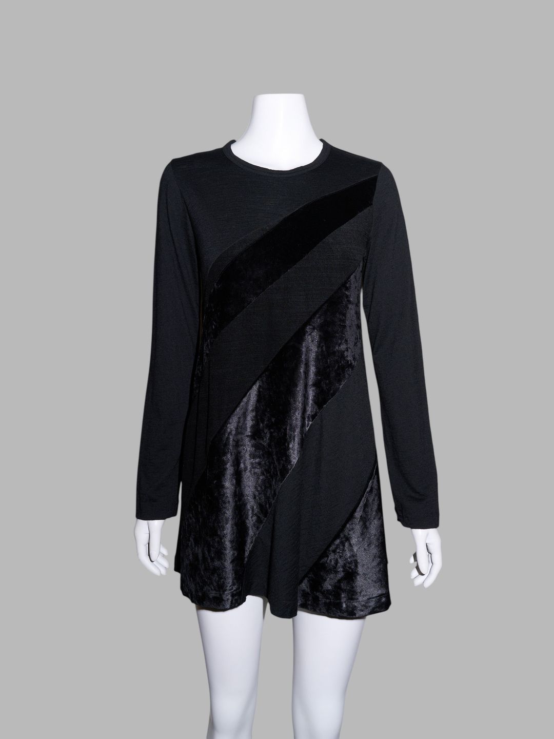 Tricot Comme des Garcons spring 1996 multi fabric knit A-line mini dress tunic by COMME DES GARÇONS in size ONE SIZE from DRESSES category