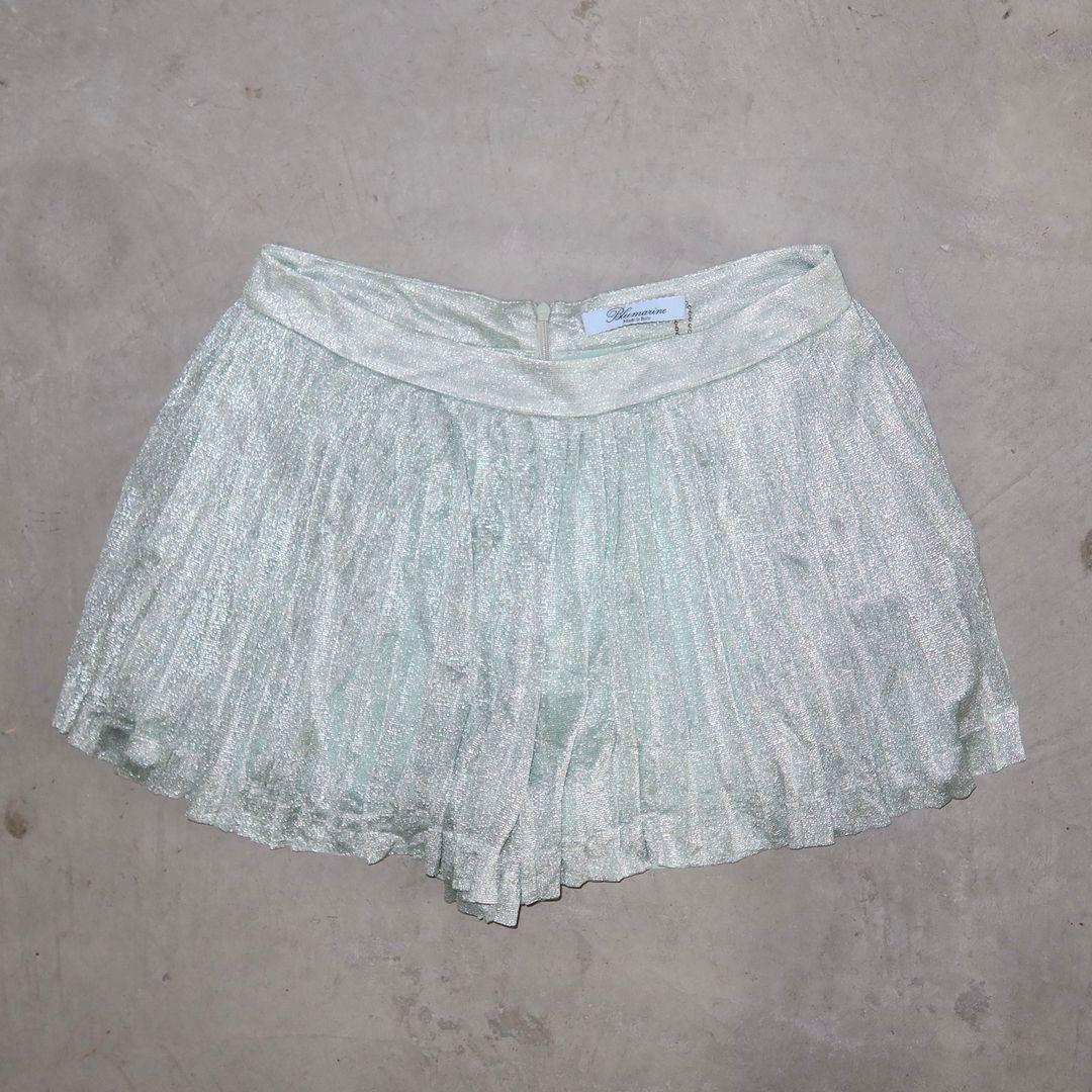 Blumarine Shimmer Pleated Shorts by BLUMARINE in size IT 40 from SKIRTS category