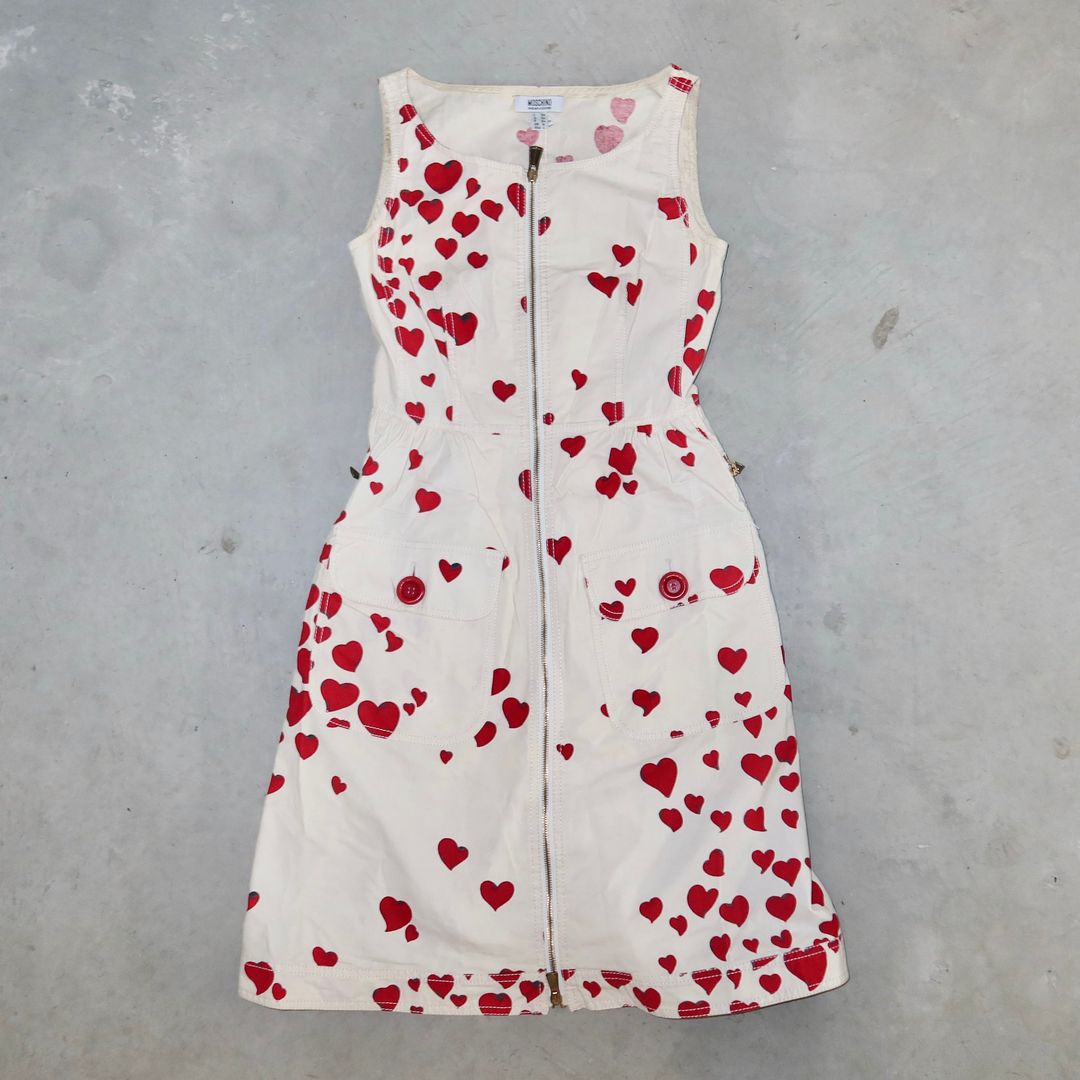 Moschino Heart Print Dress by MOSCHINO in size AU/UK 6 from DRESSES category