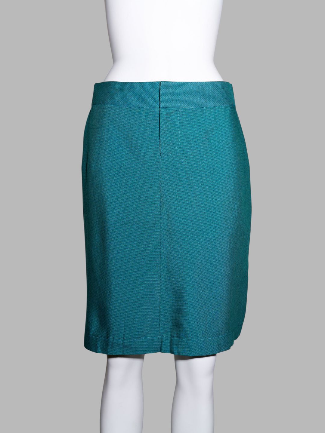 Junya Watanabe Comme des Garcons spring 1996 teal rayon microcheck short skirt by COMME DES GARÇONS in size M from SKIRTS category