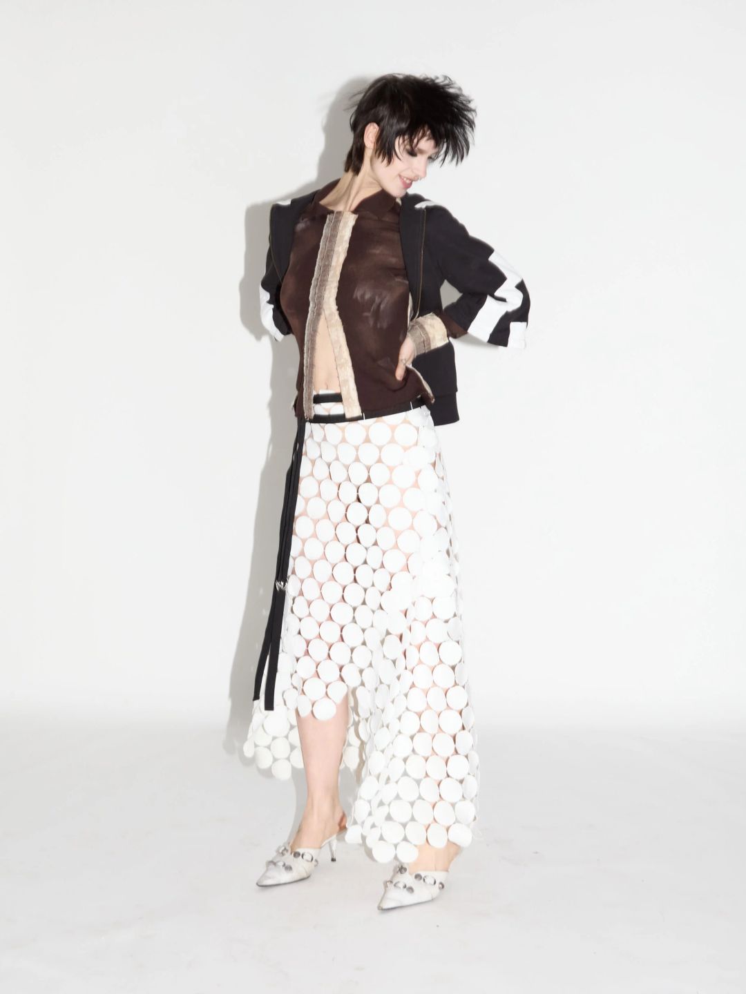 michiko koshino jeans knit top by Michiko Koshino in size M from TOPS category