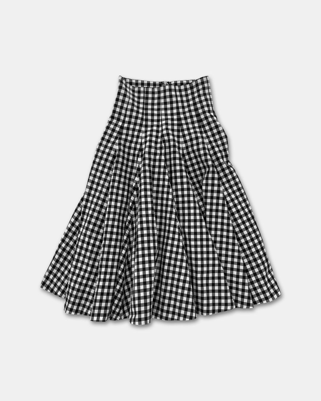 Alexander McQueen MCQ 2000s Gingham Checkered Silk Skirt Black White by ALEXANDER MCQUEEN in size XS from SKIRTS category