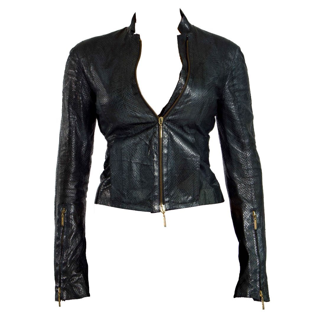 ROBERTO CAVALLI SNAKESKIN JACKET by ROBERTO CAVALLI in size S from COATS & JACKETS category