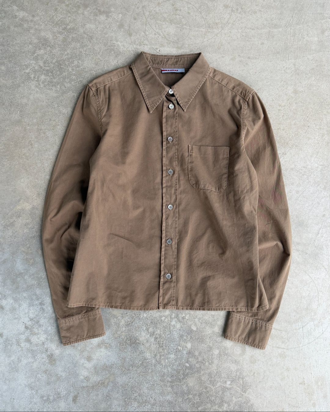 Prada Brown Cotton Shirt – S by PRADA in size S from TOPS category