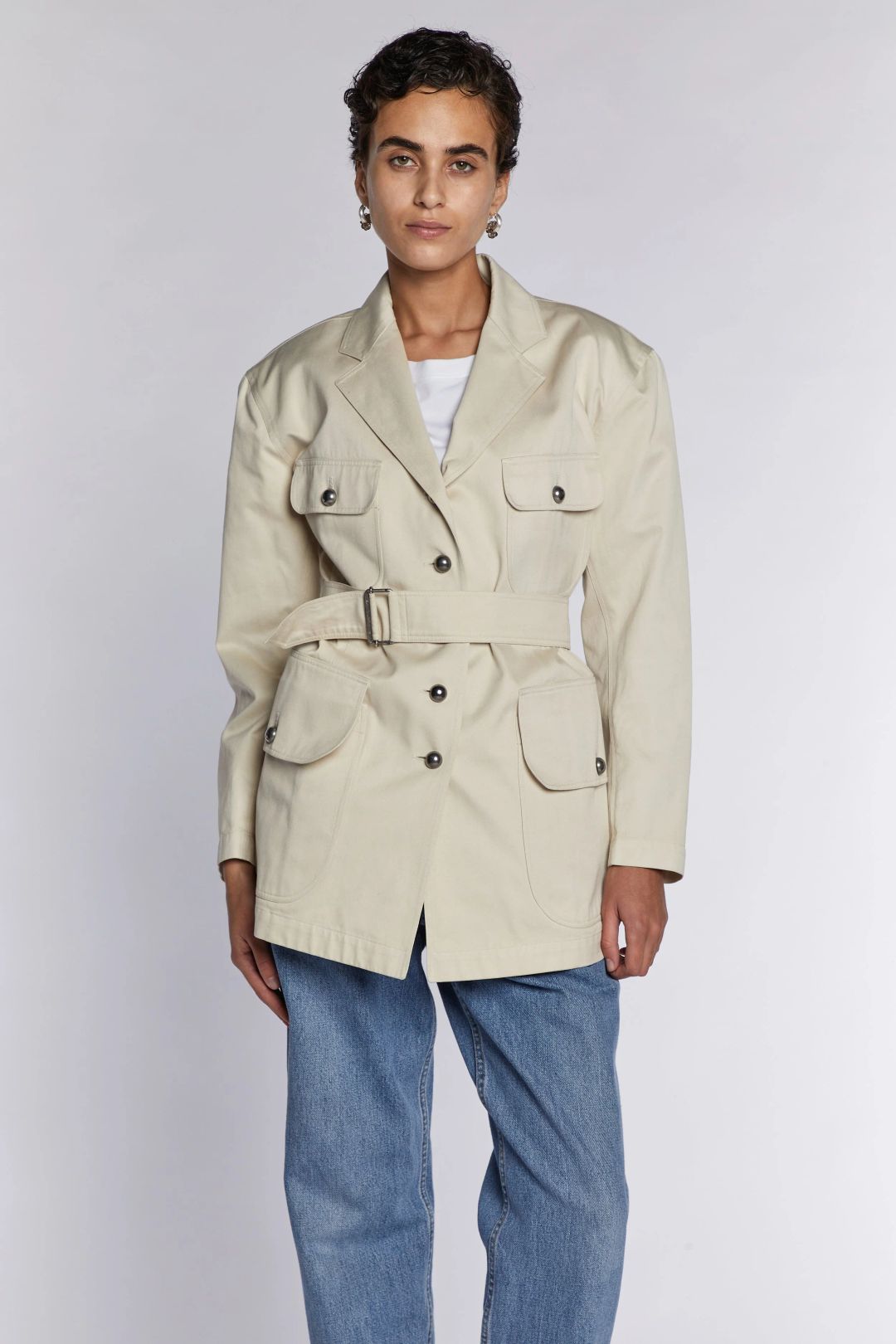 Alaïa Belted Jacket with Metal Buttons S/S 1987 by Azzedine Alaïa in size ONE SIZE from Jackets category