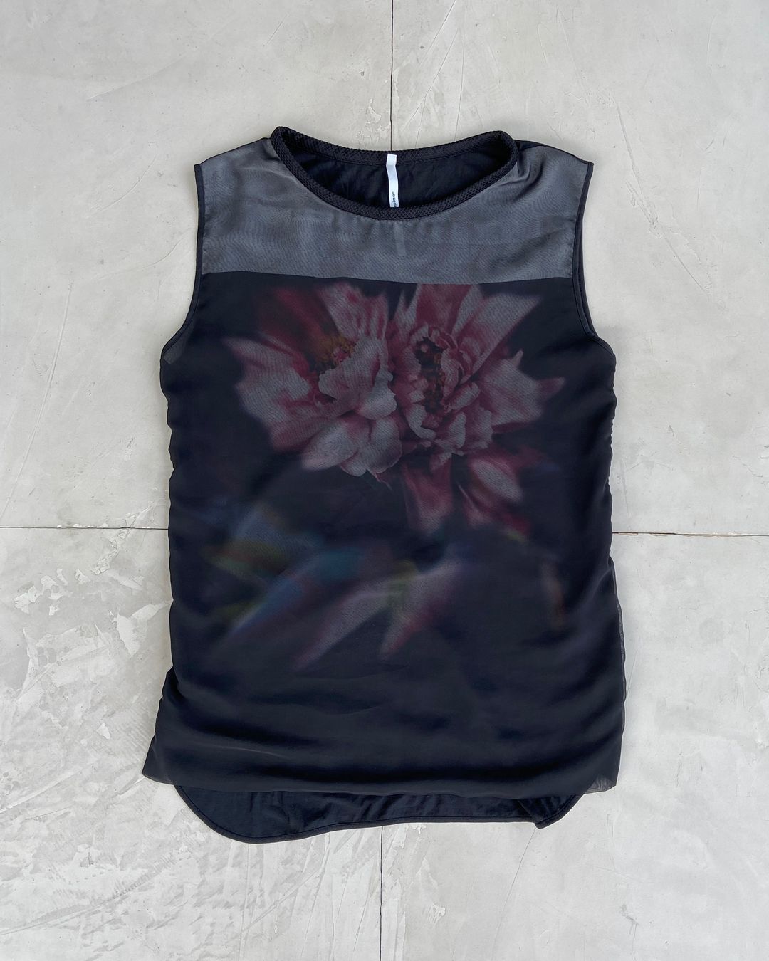 COP COPINE DOUBLE LAYER FLOWER MESH VEST TOP - L by Cop Copine in size L from TOPS category