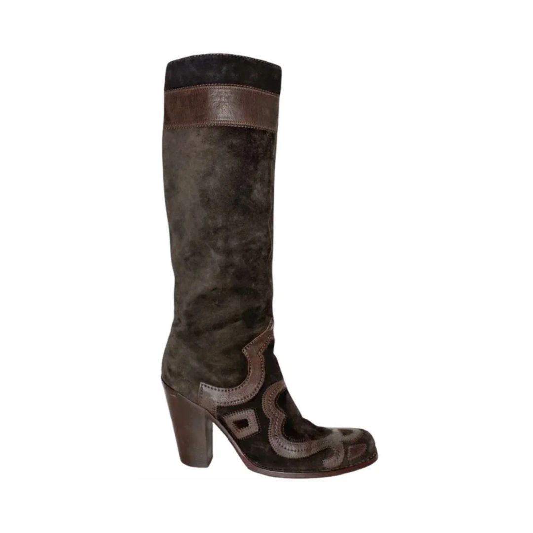 Miu Miu Suede Western Boots (37) by MIU MIU in size EU 37 from SHOES category
