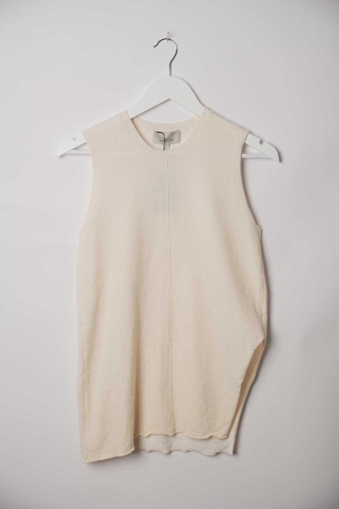 Studio Nicholson Sleeveless Merino Wool Vest with Asymmetric Slit by VENDOR-UNKNOWN in size XS from TOPS category