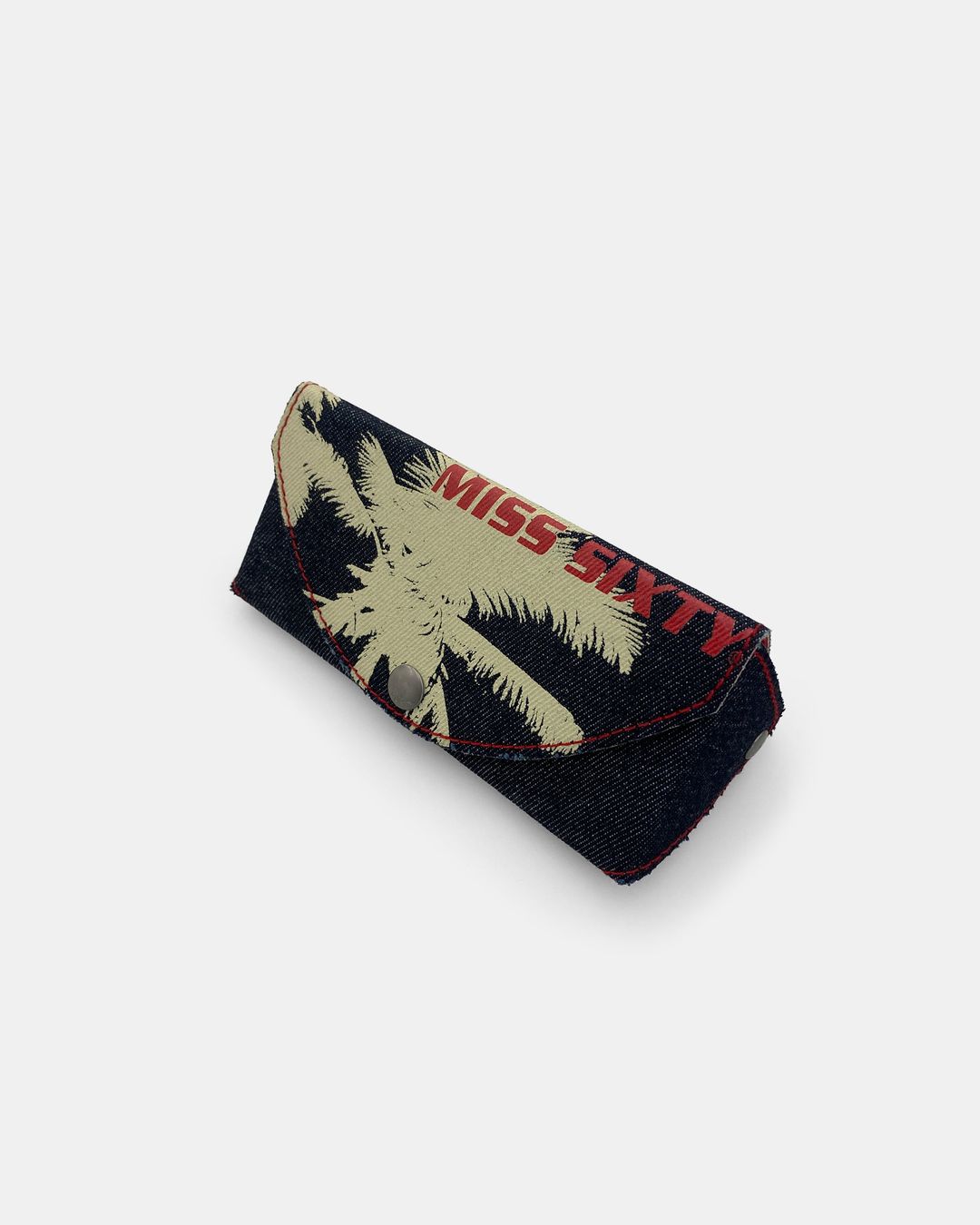 Miss Sixty 2000s Palm Tree Print Denim Sunglasses Case Blue by Miss Sixty in size ONE SIZE from ACCESSORIES category