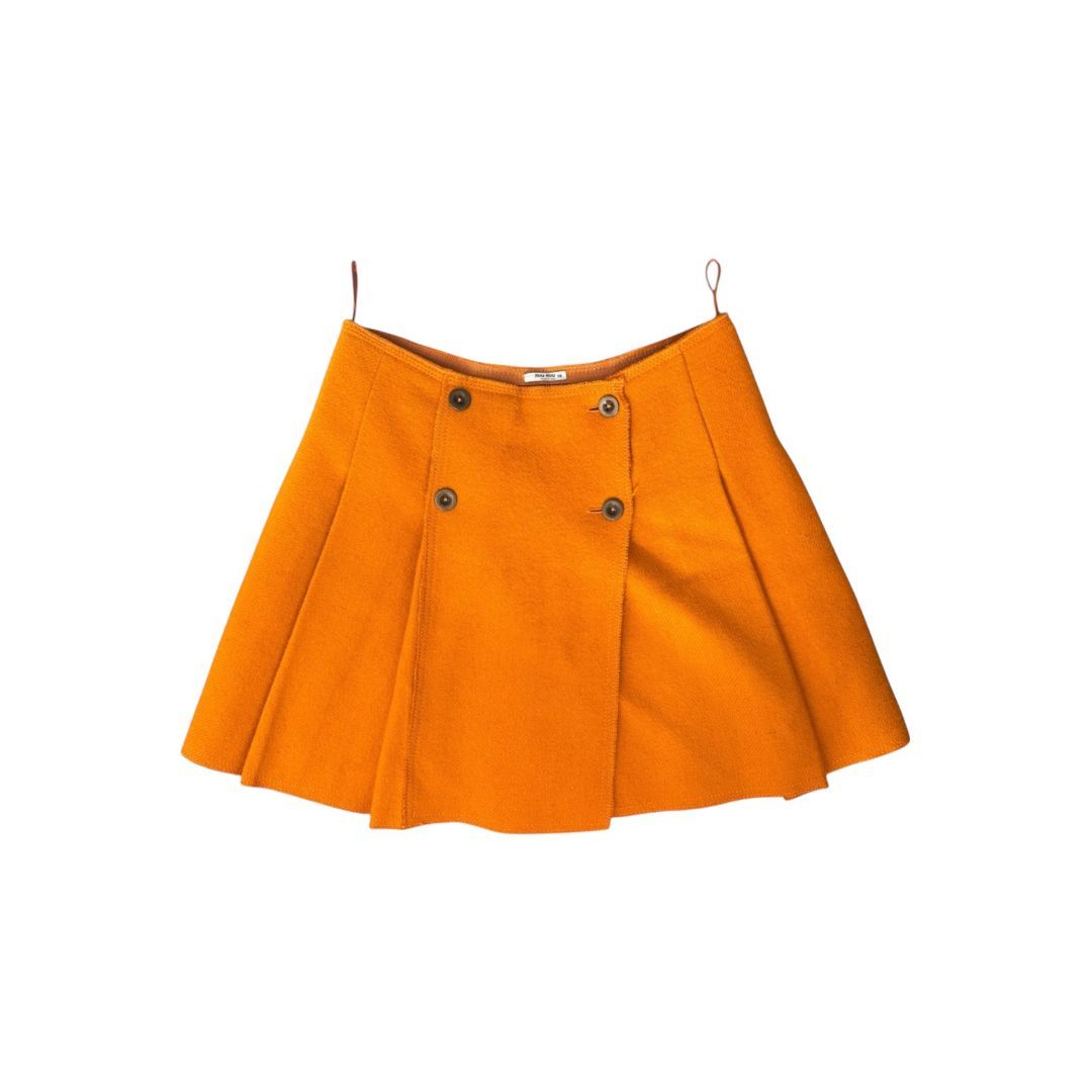 Early 2000s Wool Pleated Skirt by MIU MIU in size IT 38 from SKIRTS category