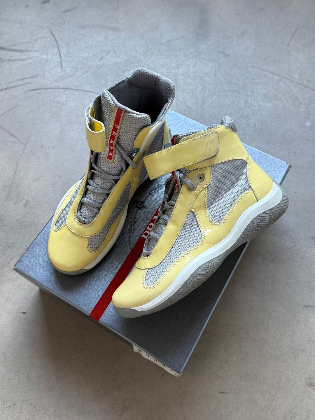 2010 Prada Americas Cup Mid Patent Trainers by PRADA in size EU 36 from SHOES category