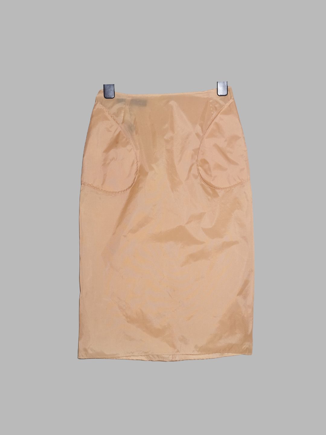 Jean Colonna beige nylon lining skirt with exterior pocket bags - size 38 by Jean Colonna in size EU 38 from SKIRTS category