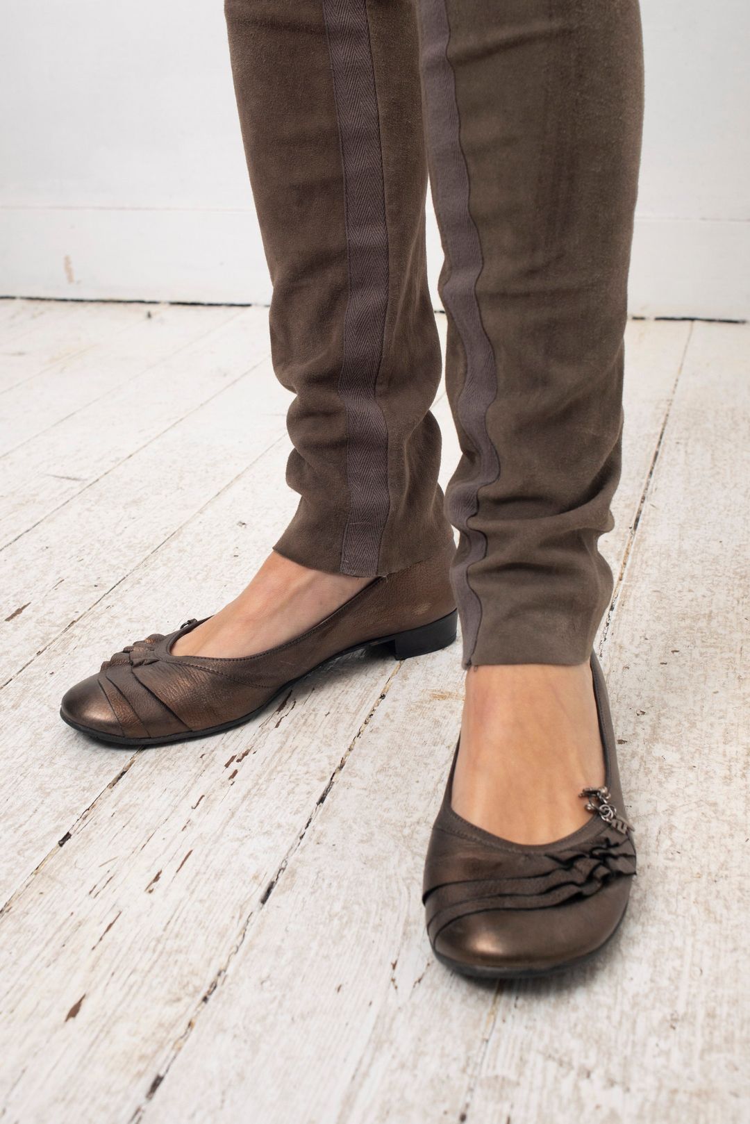 Sonia Rykiel 2000's bronze leather ballerinas size 40 by Sonia Rykiel in size EU 40 from SHOES category