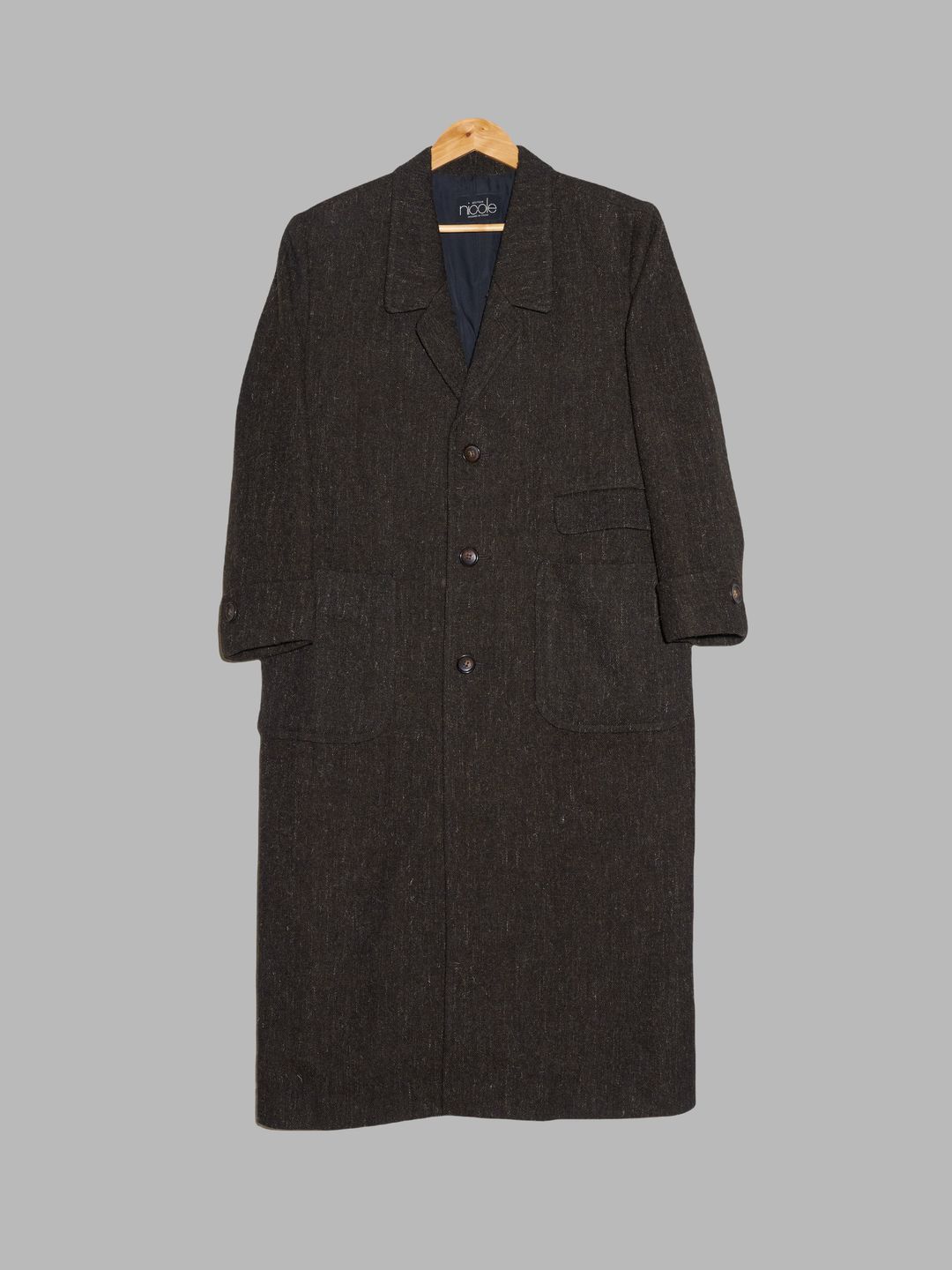 Boutique Nicole dark brown wool melton patch pocket Chesterfield coat - L M S by Nicole in size M from COATS & JACKETS category