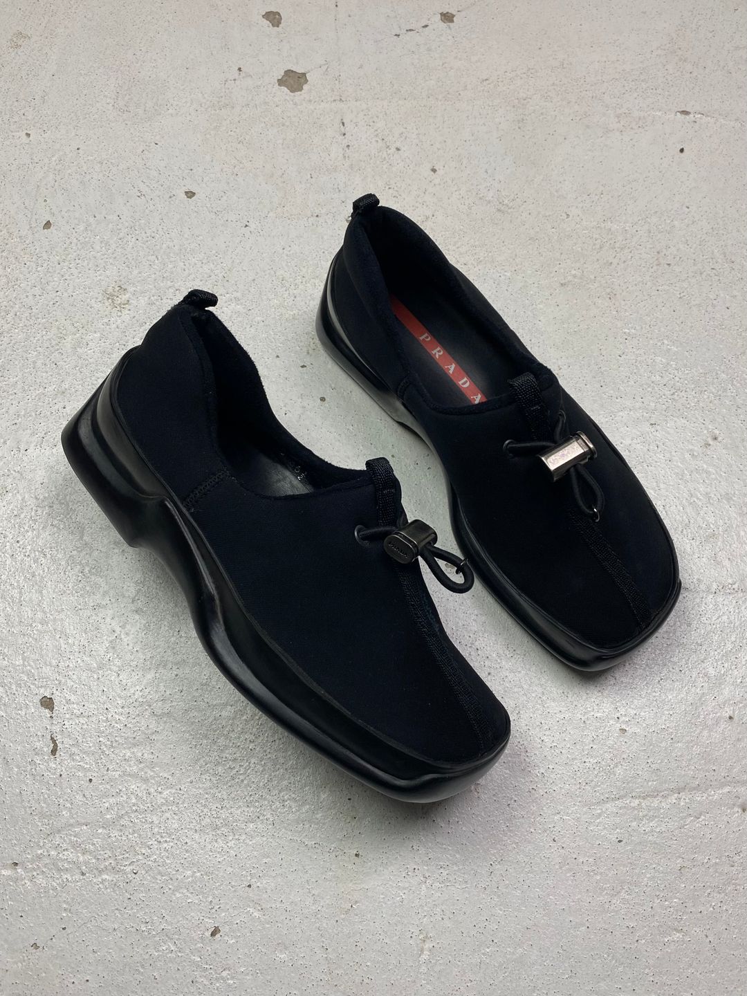 FW 99 Prada Sport Neoprene Slip-On Trainers by PRADA in size EU 36 from SHOES category