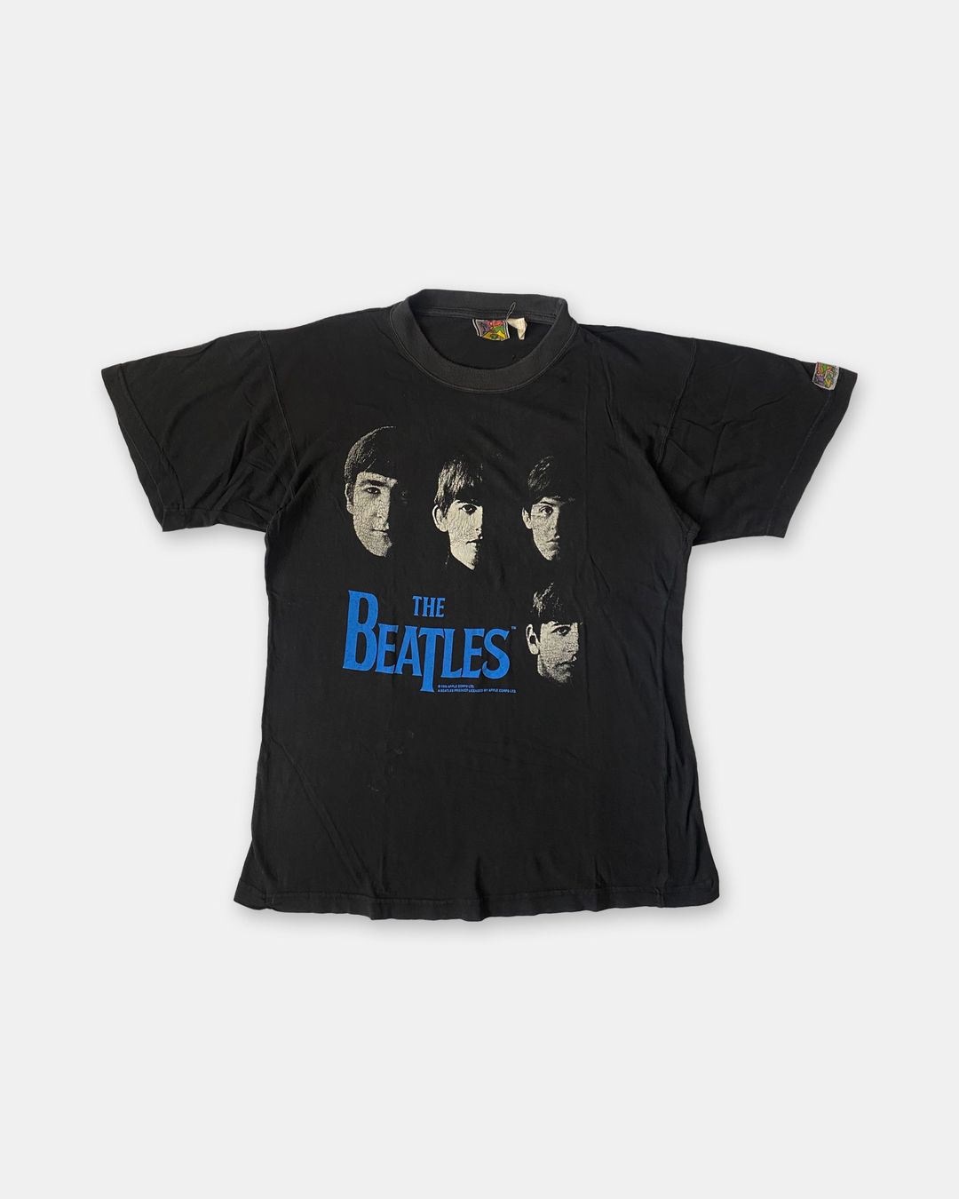 Vintage 1996 The Beatles Logo Band T-Shirt Black by Vintage in size L from TOPS category