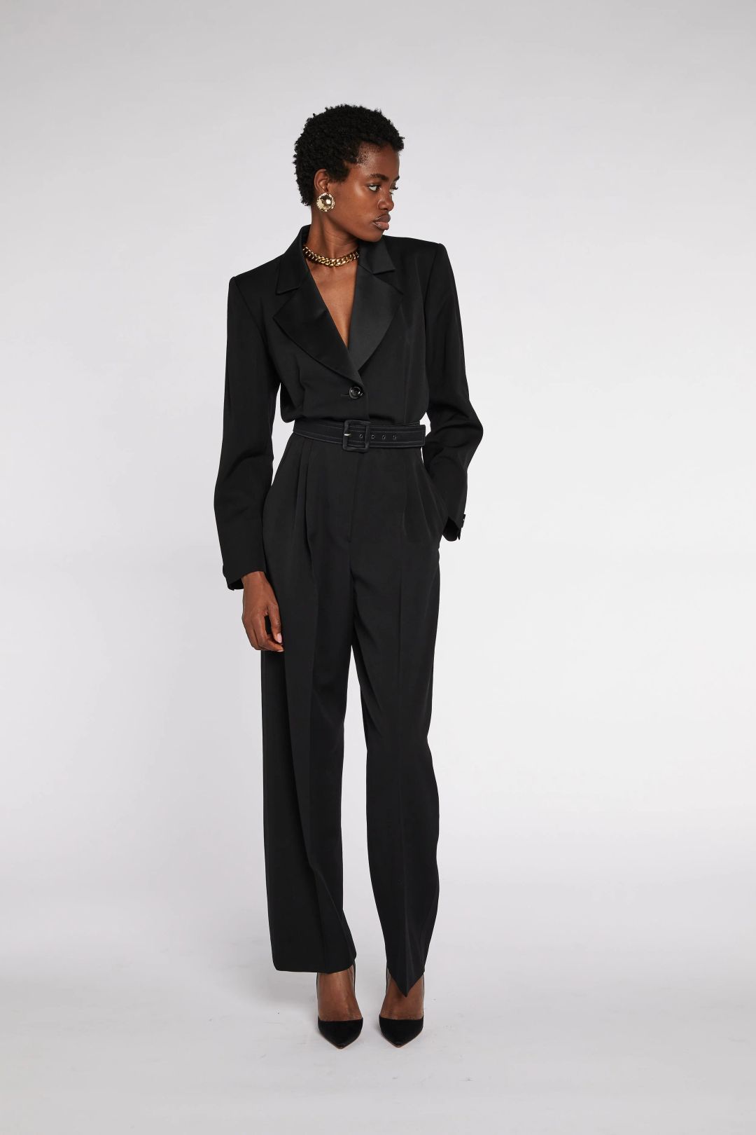 Yves Saint Laurent Rive Gauche Classic Le Smoking Jumpsuit 90s by YVES SAINT LAURENT in size ONE SIZE from Jumpsuits category