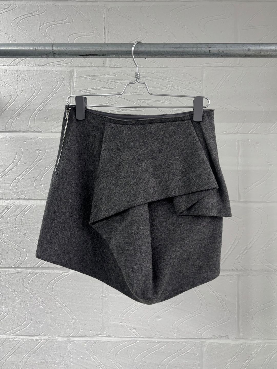 WOOL FOLDED MINI SKIRT by MEIWAI LIMITED in size XS from SKIRTS category