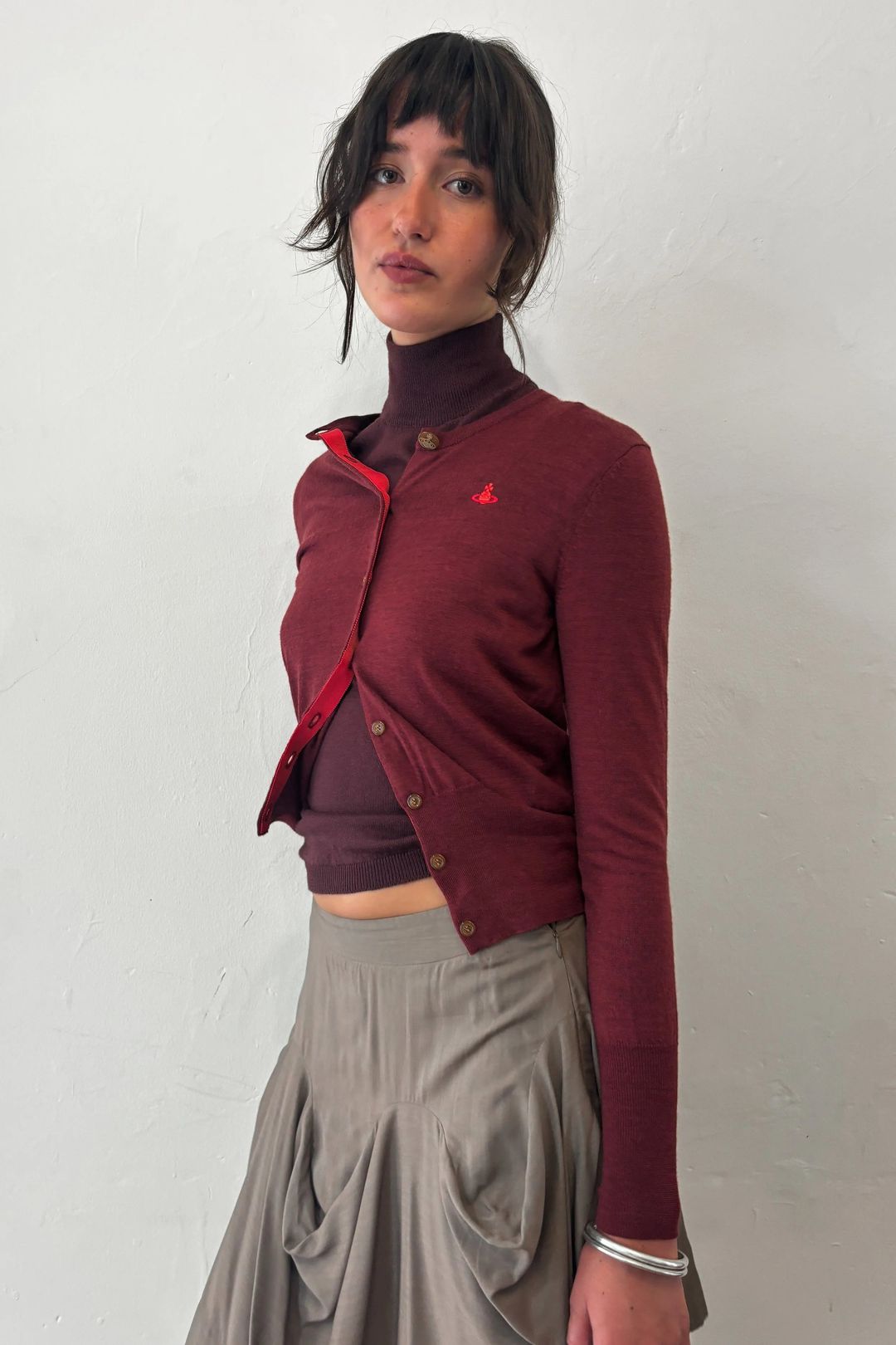 BUTTON FRONT CARDIGAN TOP by VIVIENNE WESTWOOD in size AU/UK 6 from TOPS category
