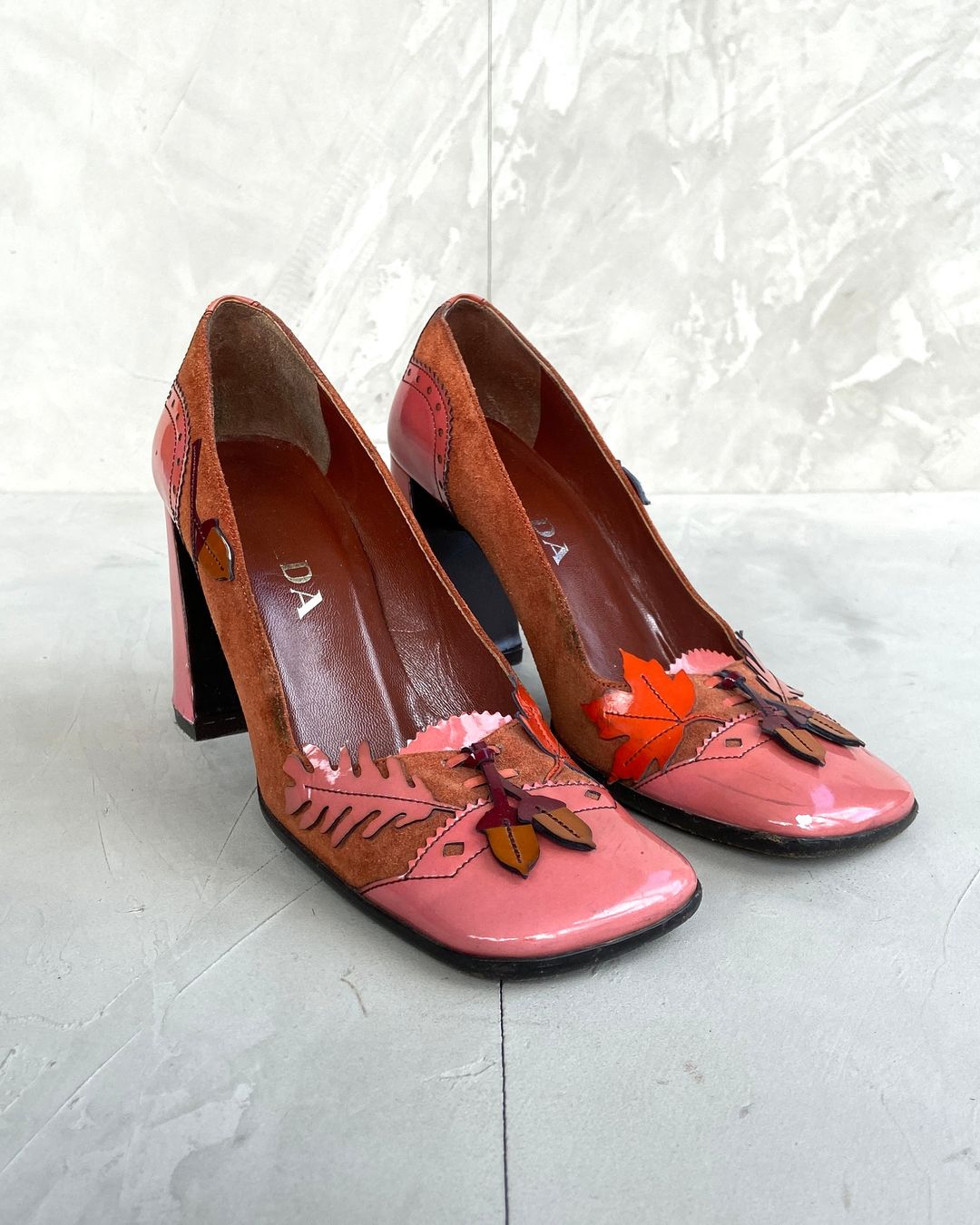 PRADA AW99 PATENT LEATHER BLOCK HEELS - EU 37 by PRADA in size EU 37 from SHOES category