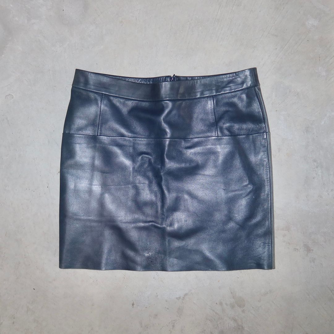 Celine Navy Lambskin Skirt by CELINE in size FR 36 from SKIRTS category