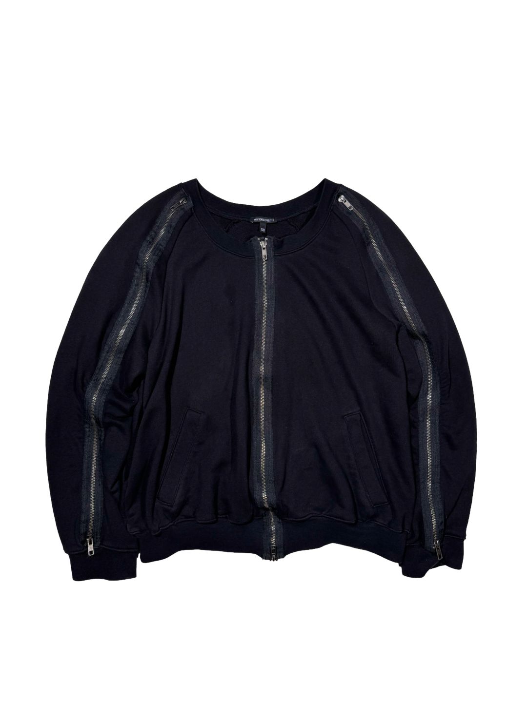 Ann Demeulemeester SS 2017 Phoenix Embroidered Multizip Bomber by ANN DEMEULEMEESTER in size EU 38 from COATS & JACKETS category