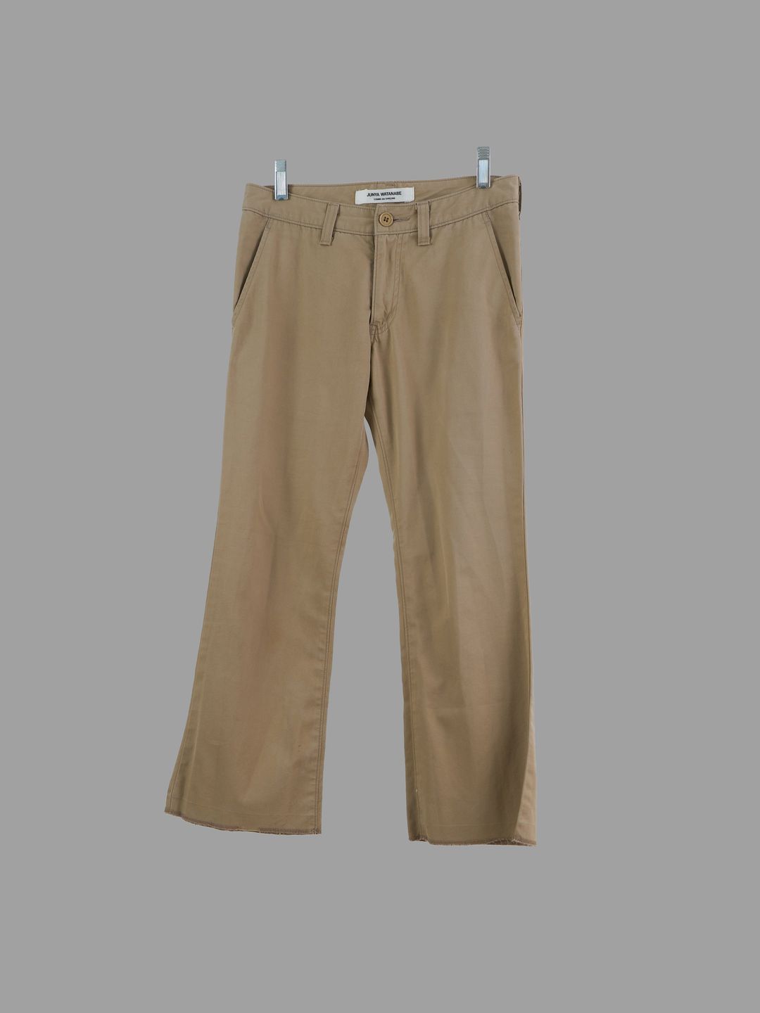 Junya Watanabe Comme des Garcons 2002 beige overlock hem low rise trousers - S by COMME DES GARÇONS in size S from TROUSERS category