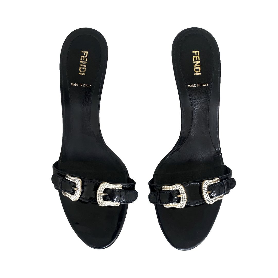 Fendi Rodeo Rhinestone Mules (39) by FENDI in size EU 39 from SHOES category