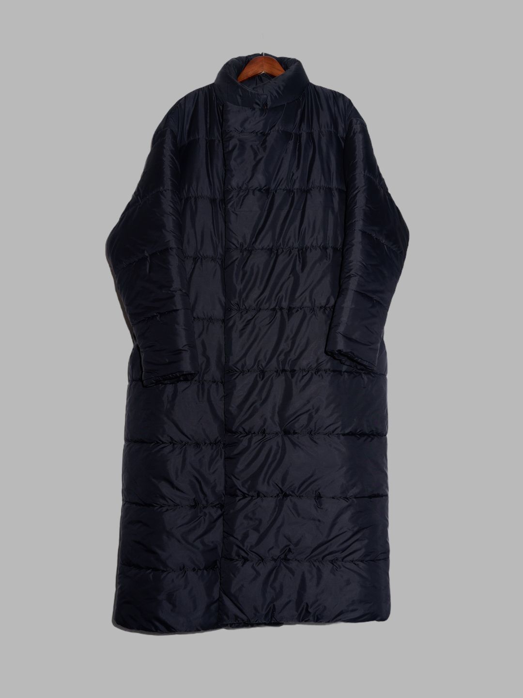W&LT Walter van Beirendonck AW1996 long black poly open puffer coat - S M by W&LT Walter van Beirendonck in size S from COATS & JACKETS category