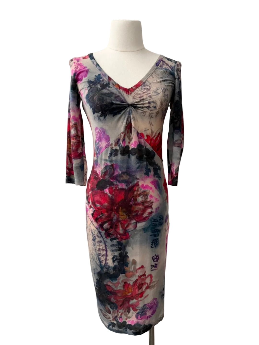JOHN GALLIANO 00s FLORAL CALLIGRAPHY DRESS by JOHN GALLIANO in size XS from DRESSES category