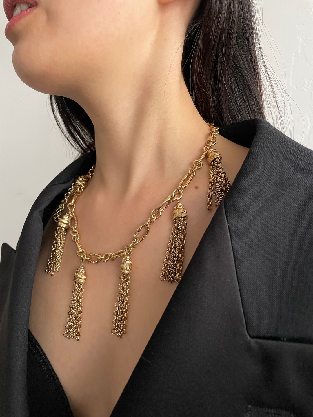 Givenchy 1980’s diamanté tassel necklace costume jewellery dead stock by GIVENCHY in size ONE SIZE from JEWELLERY & WATCHES category