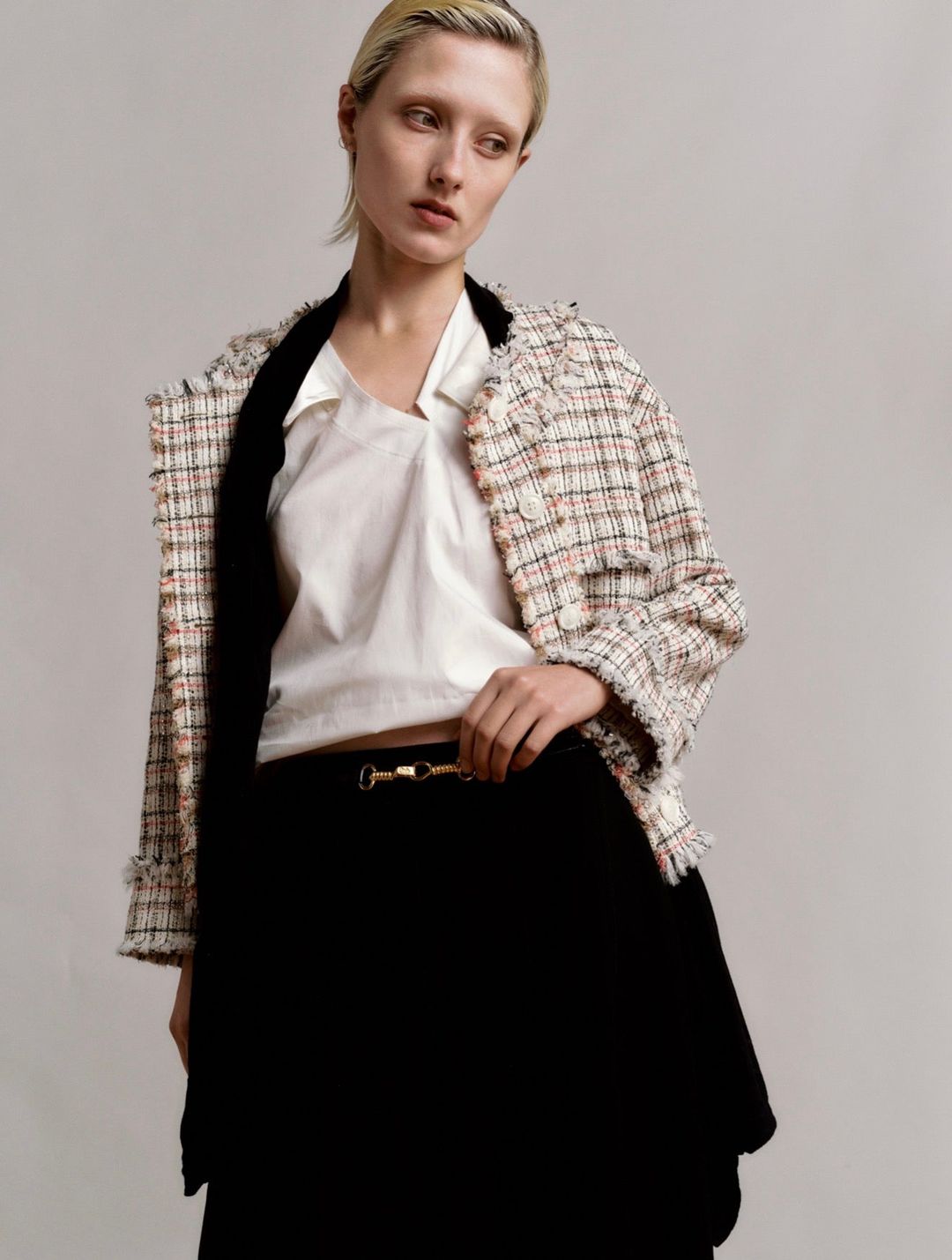 Lanvin Tweed White Jacket Blazer by LANVIN in size AU/UK 6 from COATS & JACKETS category